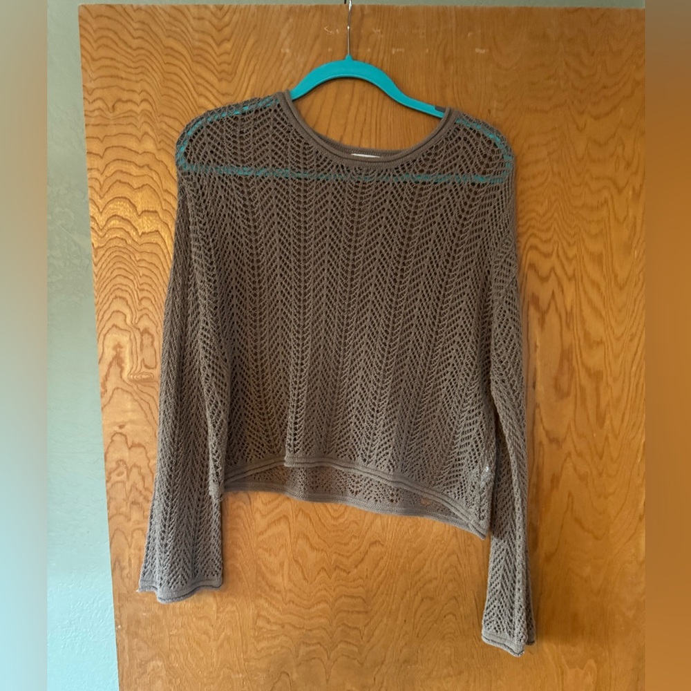 Lily Loves Brown Loose Knit Long Sleeve Sweater